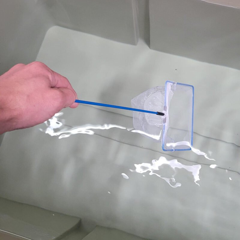 A photo of a cold plunge tub water skimmer from Desert Plunge.